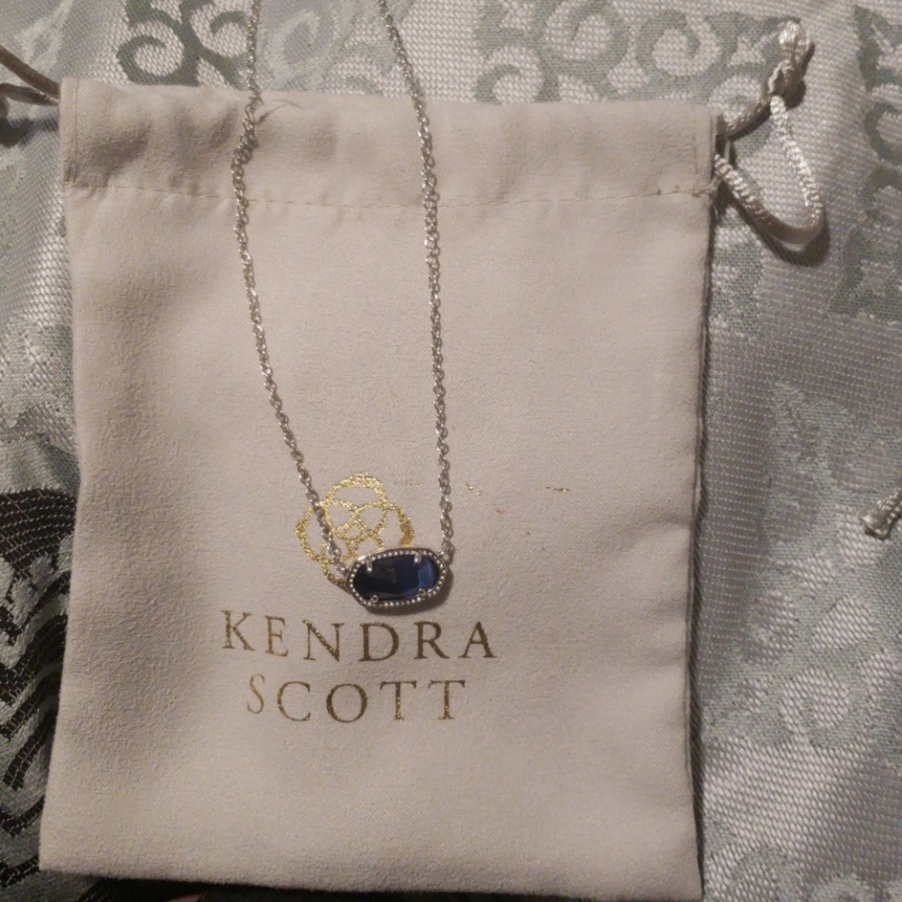 For Meaganhutt KS grey slate blue elisa necklace